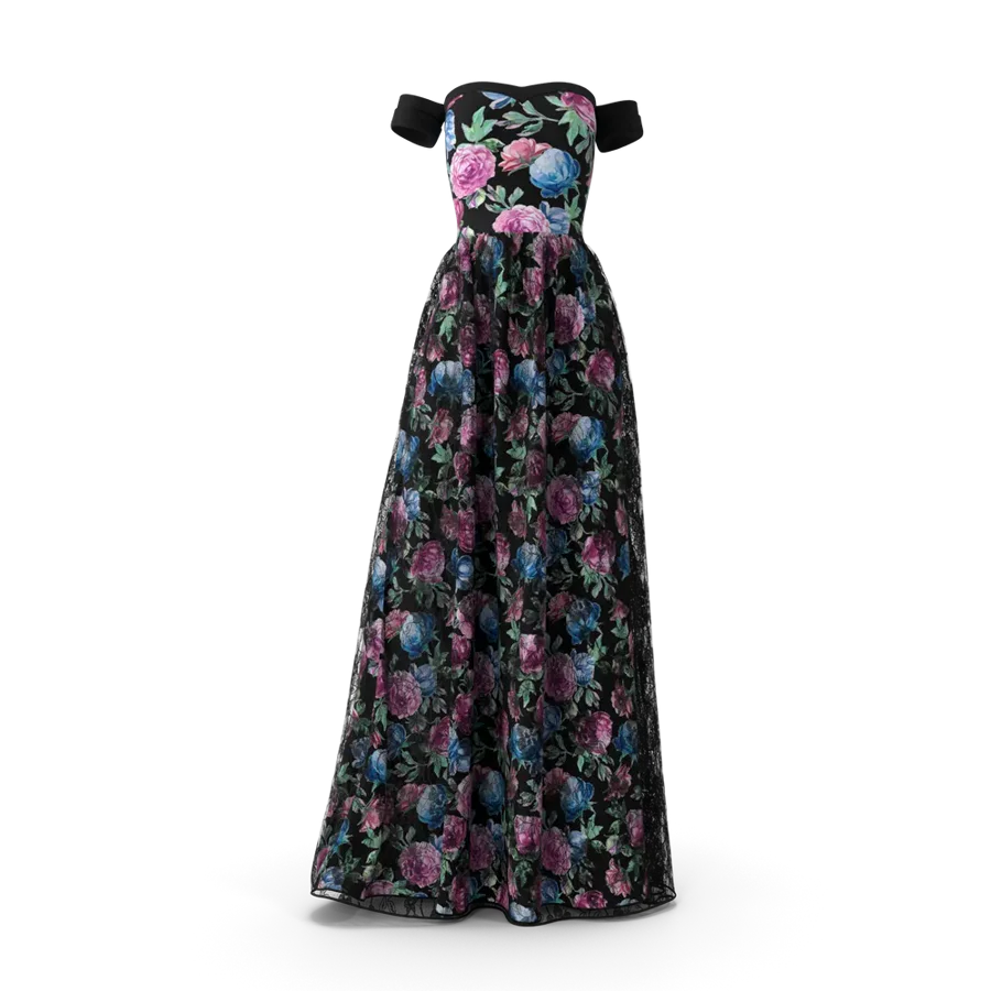 Floral Evening Gown