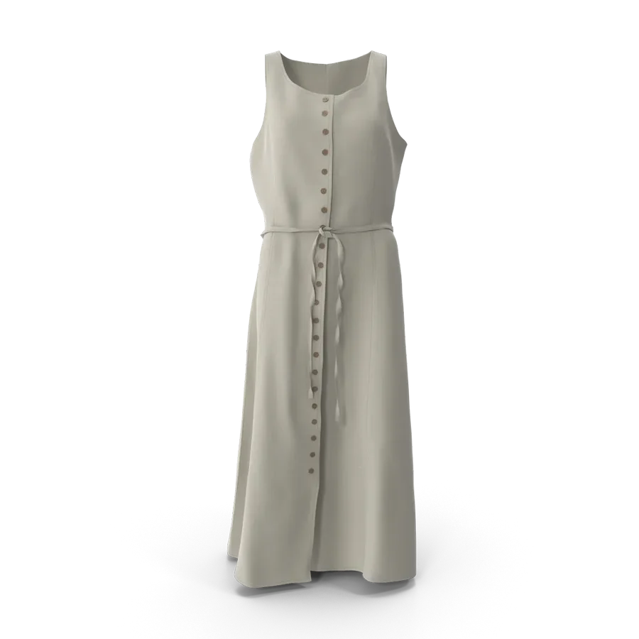 Linen Button Dress